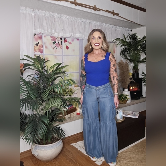 Vibrant M.I.U Denim - 100% Tencel Wide Leg Jeans/Pants